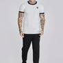SikSilk - Ribbed Ringer T-Shirt - White